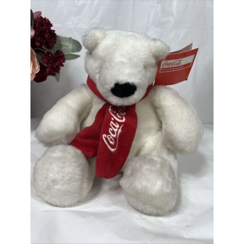 Coca Cola 2010 Polar Bear Christmas Polar Bear Stuffed‎ Animal Collectible Rare